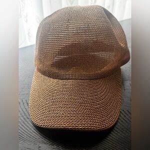 l*space Brown Woven capri baseball cap